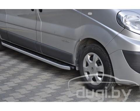 Пороги алюминиевые "New Star" для Trafic (к.б.).